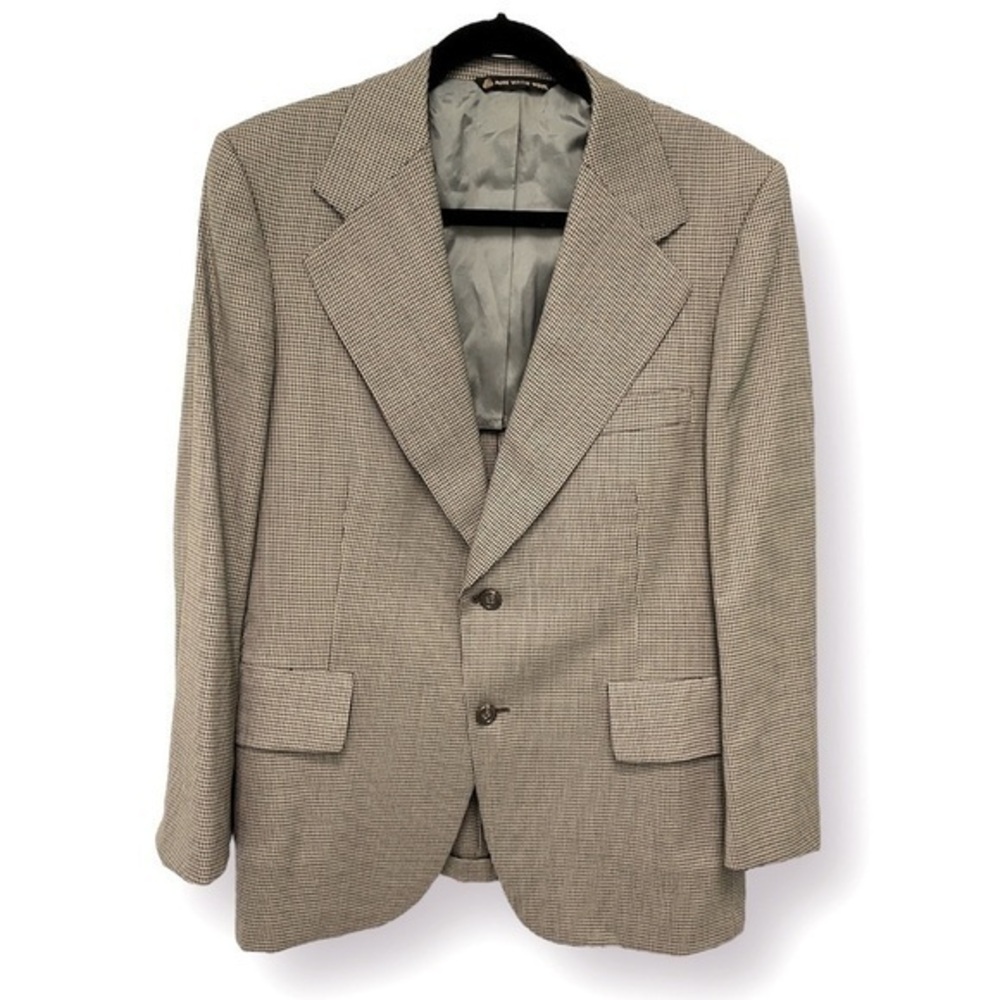 VINTAGE Hart Schaffner Marx Wool Houndstooth Blazer Size M